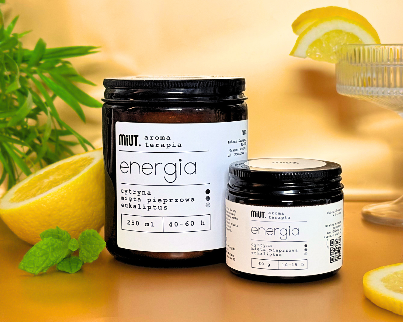 Energia - duża świeca do aromaterapii