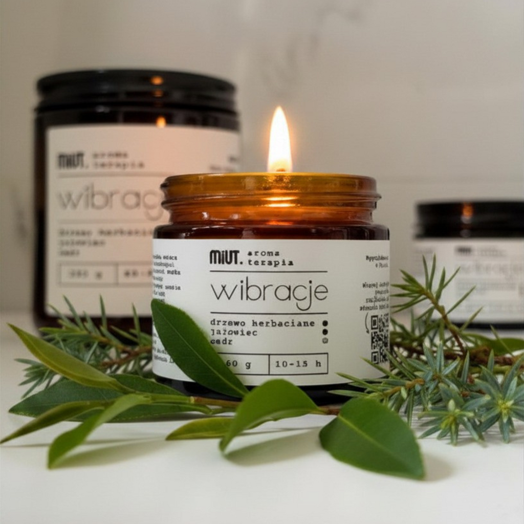 Mała świeca do aromaterapii WIBRACJE