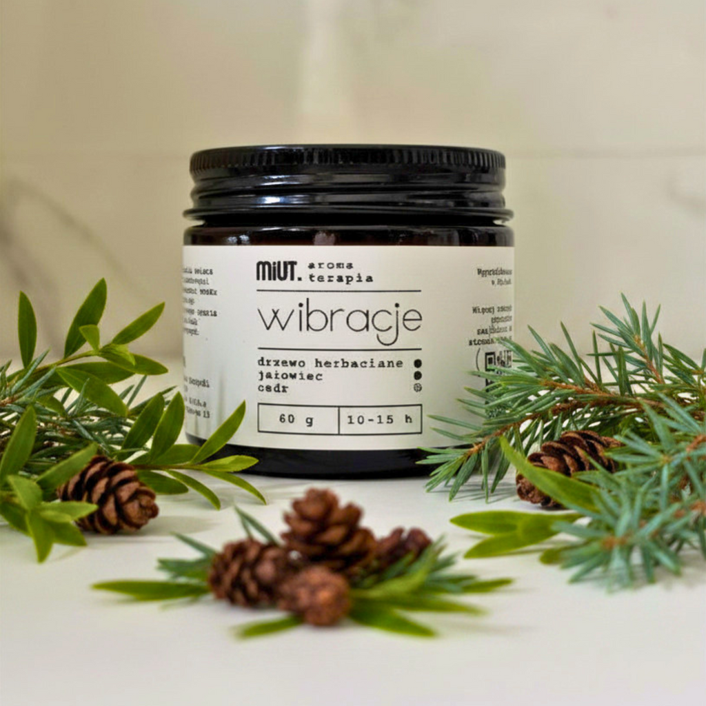 Mała świeca do aromaterapii WIBRACJE
