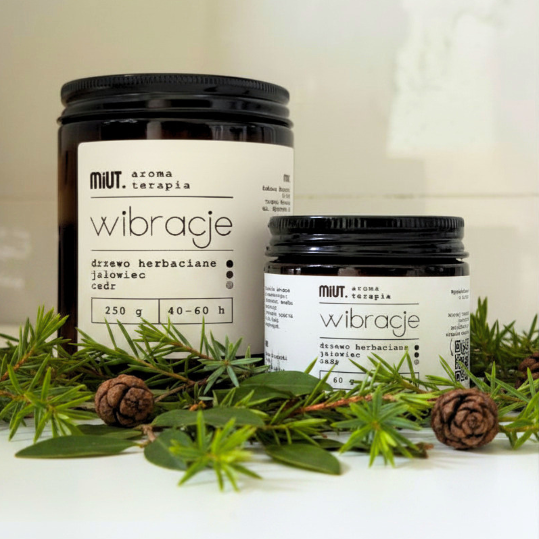 Duża świeca do aromaterapii WIBRACJE