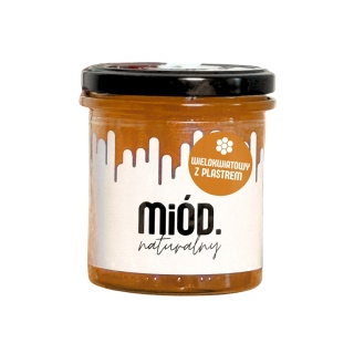 Miód wielokwiatowy z plastrem